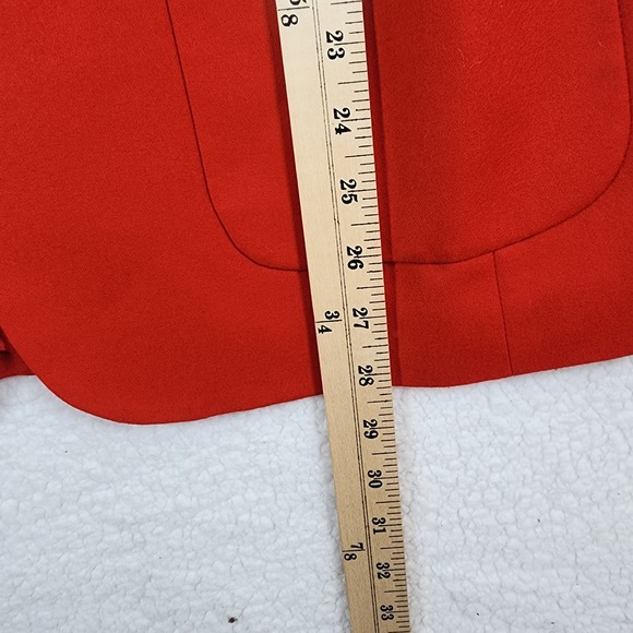 Vtg Bernard Zins Paris Women's Sz 8 Red Cashmere Wool Blazer Jacket Old Money - Picture 10 of 16